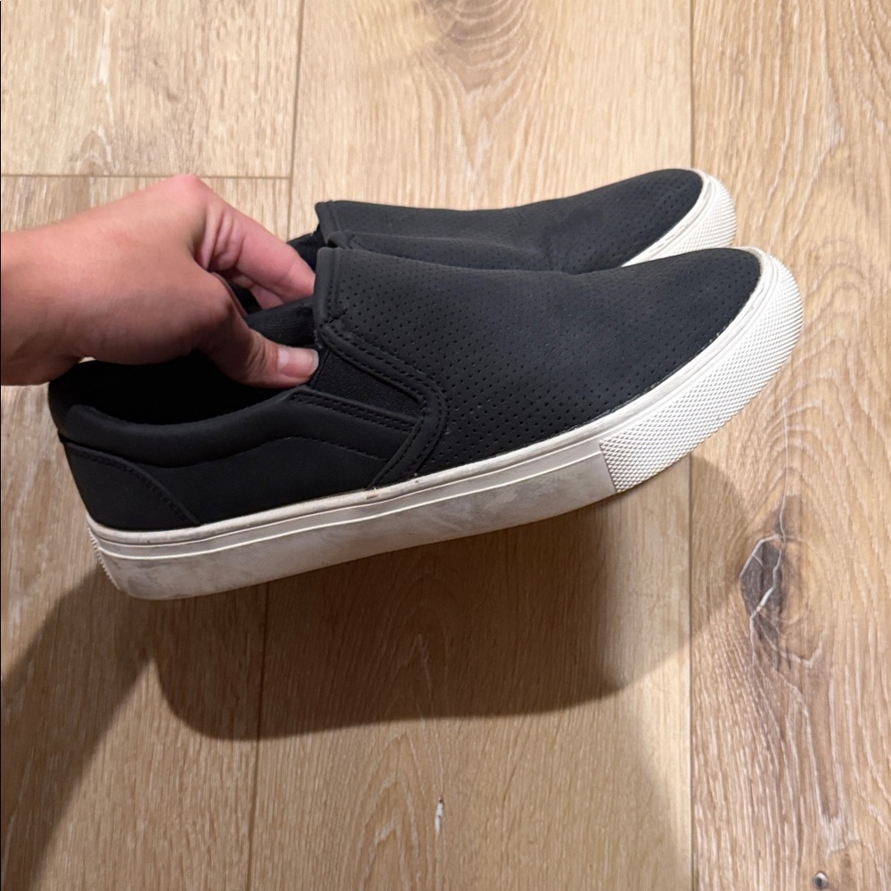 Classic Black Slip-On Women's Sneakers
